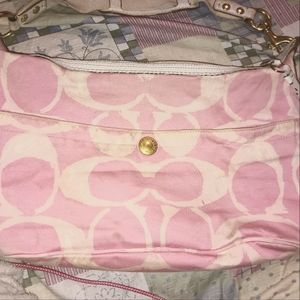 Pink coach Signature purse